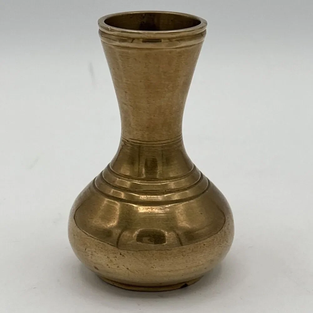 Vintage Miniature Brass Vase 3.2